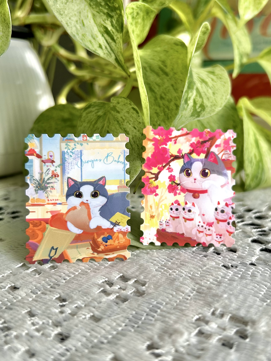 Weatherproof Bakery & Japan Stamp Stickers
